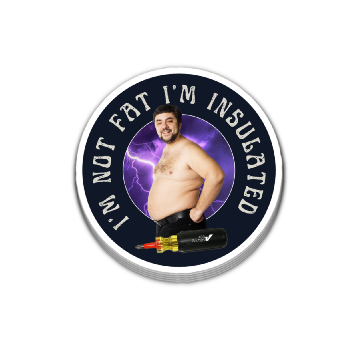 I'm Not Fat I'm Insulated Sticker 3 Inch Decal