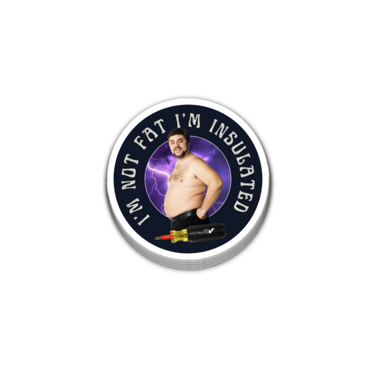 I'm Not Fat I'm Insulated Sticker 3 Inch Decal