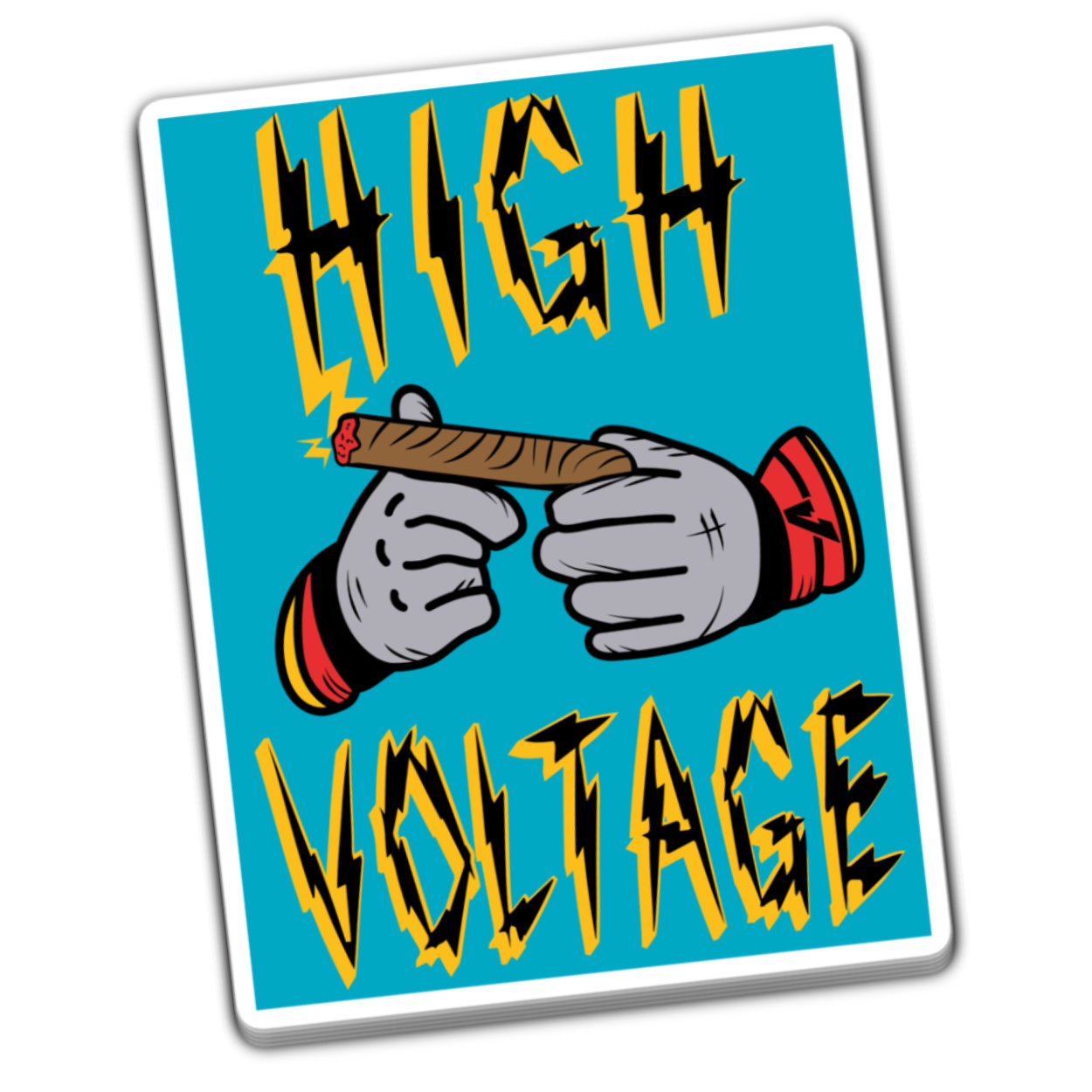 High Voltage Sticker 4 Inch Decal
