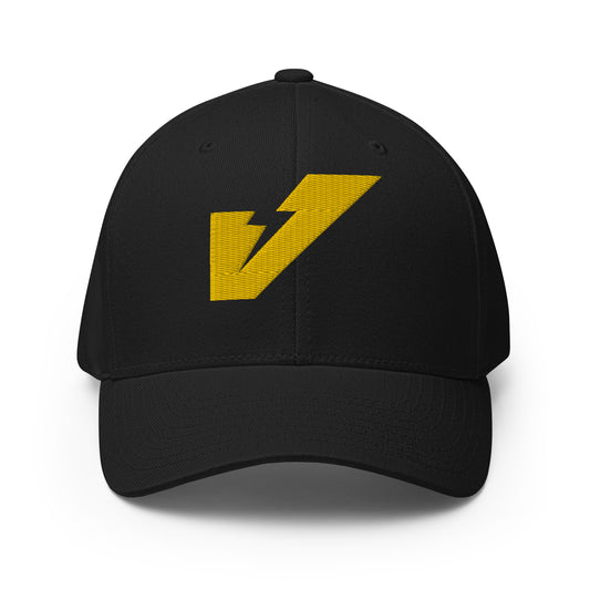 The VoltMaster Flare Yellow (Flexfit 6277 Structured Twill Cap)
