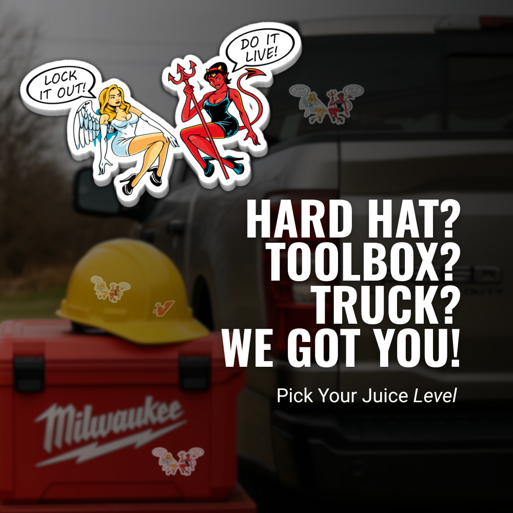 The Good and The Bad Angels Lock it or Do it Live Stickers