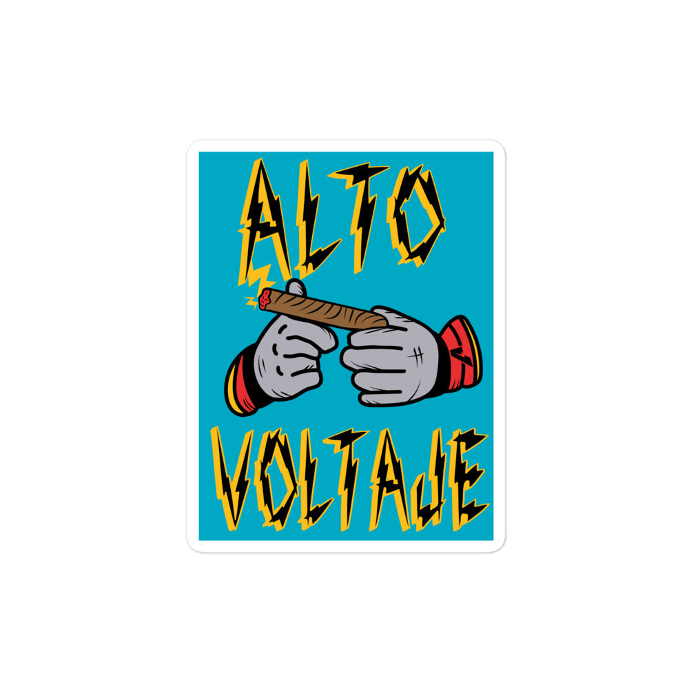 High Voltage Stickers Spanish 3 Inch Decal