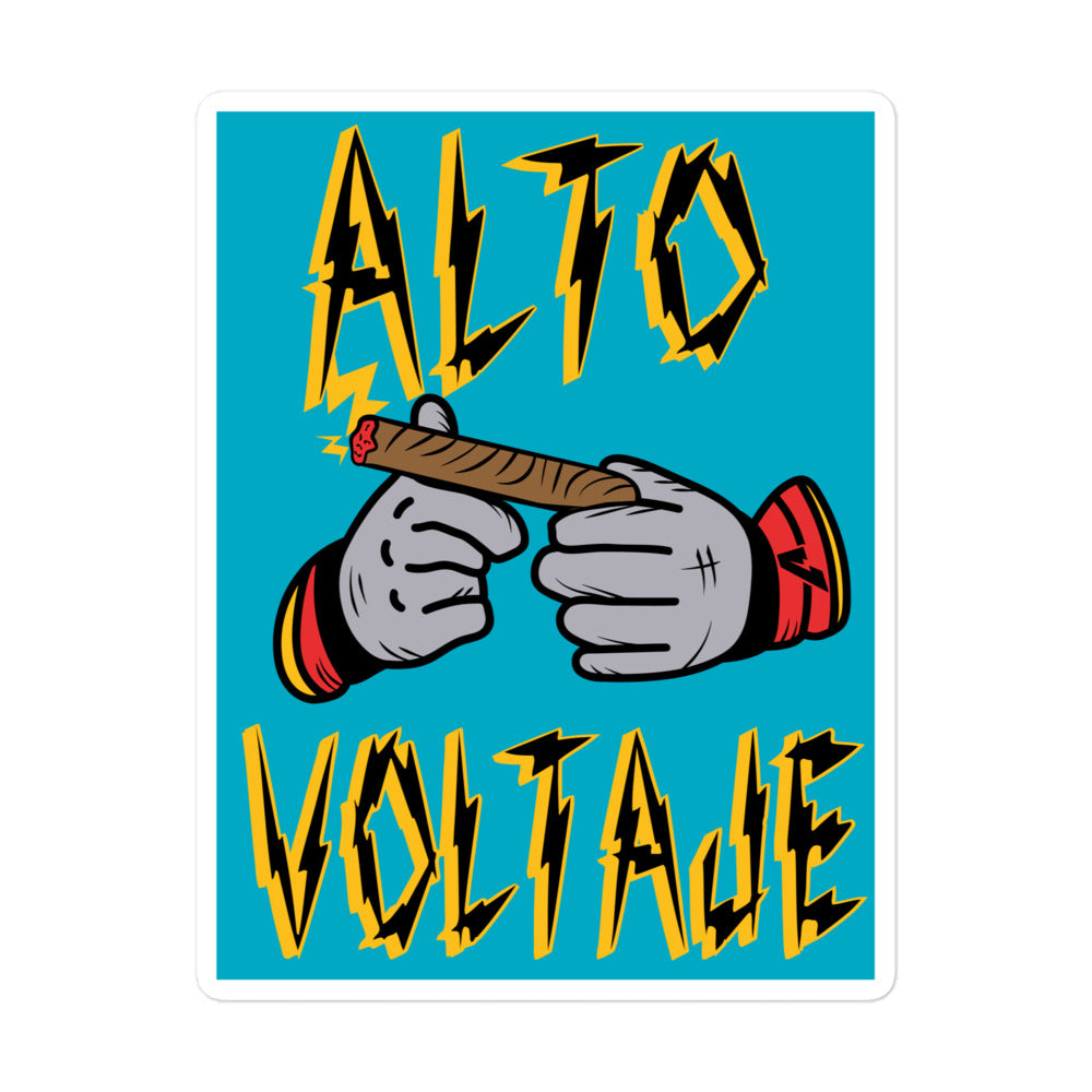 High Voltage Stickers Spanish 3 Inch Decal