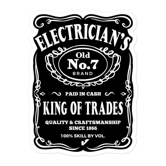 Electrician's Whiskey Label Sticker