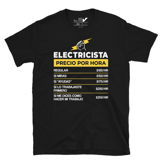 Electrician Hourly Rate T-Shirt Spanish