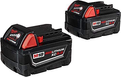 Baterías Milwaukee M18 48-11-1850 5.0 AH 5.0 18V 48-11-1852 (paquete de 2)