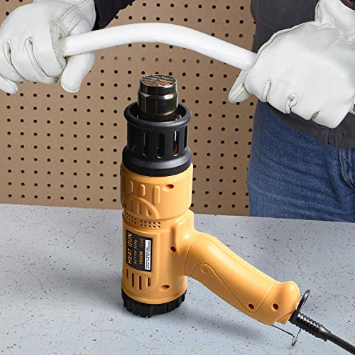 SEEKONE Heat Gun 1800W 122℉~1202℉(50℃- 650℃)Fast Heating Heavy Duty Hot Air Gun Kit Variable Temperature Control Overload Protection with 4 Nozzles for Crafts, Shrinking PVC, Stripping Paint(5.2FT)