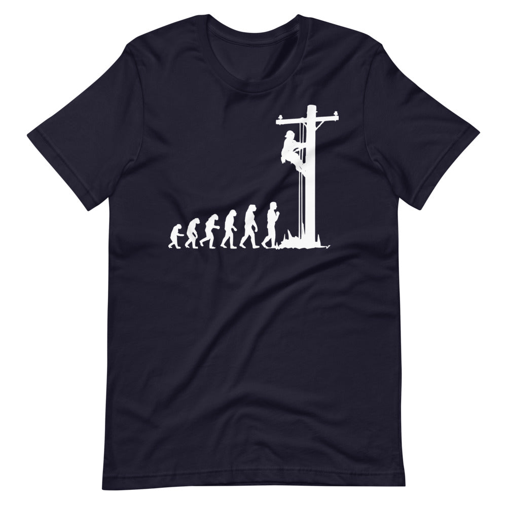Camiseta unisex de manga corta Evolución Celador de Líneas