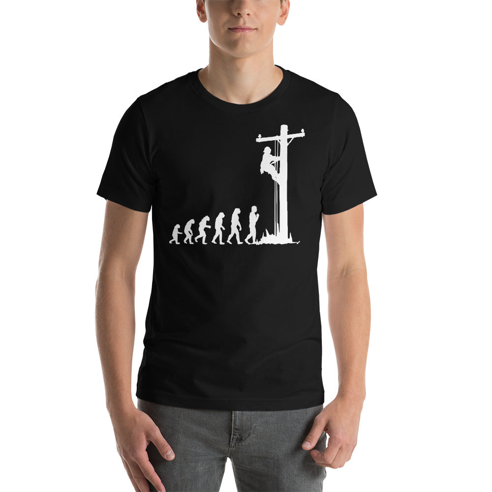 Camiseta unisex de manga corta Evolución Celador de Líneas