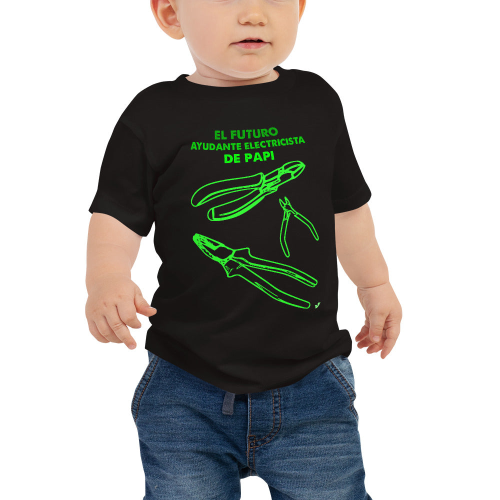 El Futuro Ayudante Electricista de Papi Baby Jersey Camiseta Manga Corta