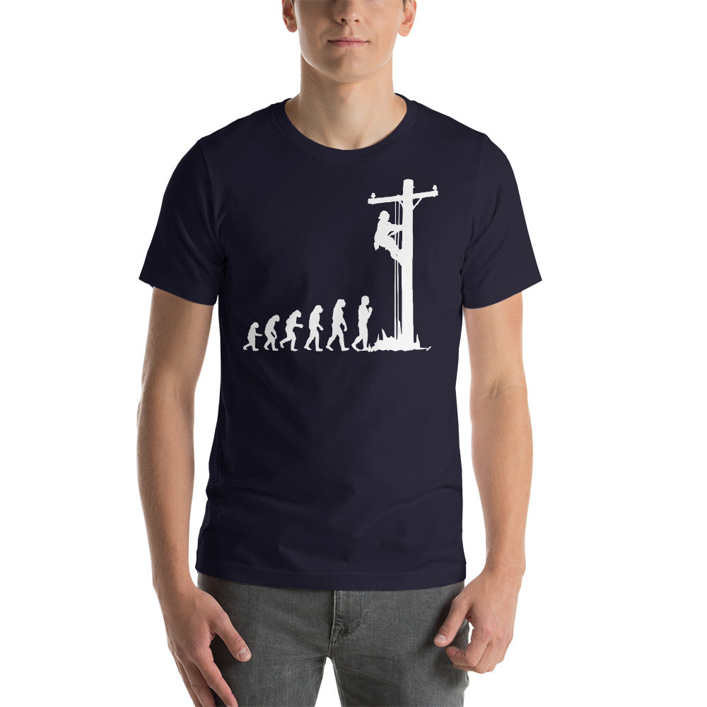 Camiseta unisex de manga corta Evolución Celador de Líneas