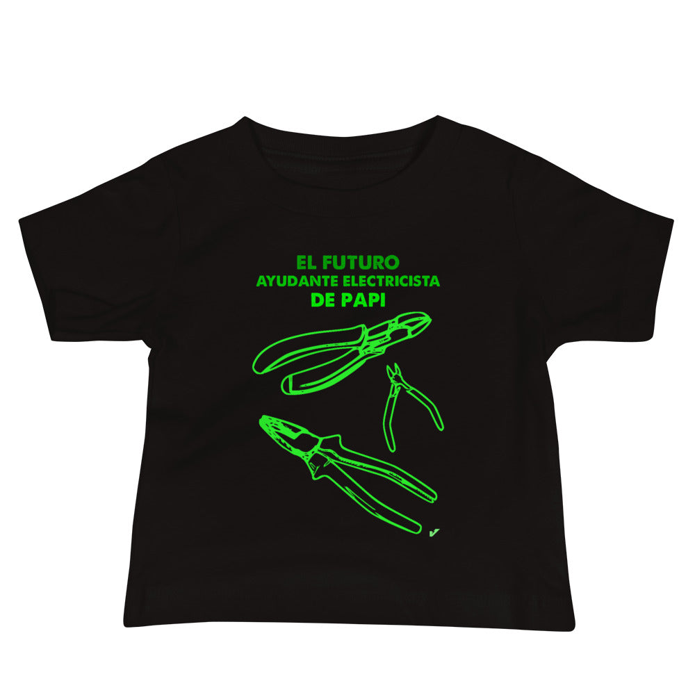 El Futuro Ayudante Electricista de Papi Baby Jersey Camiseta Manga Corta