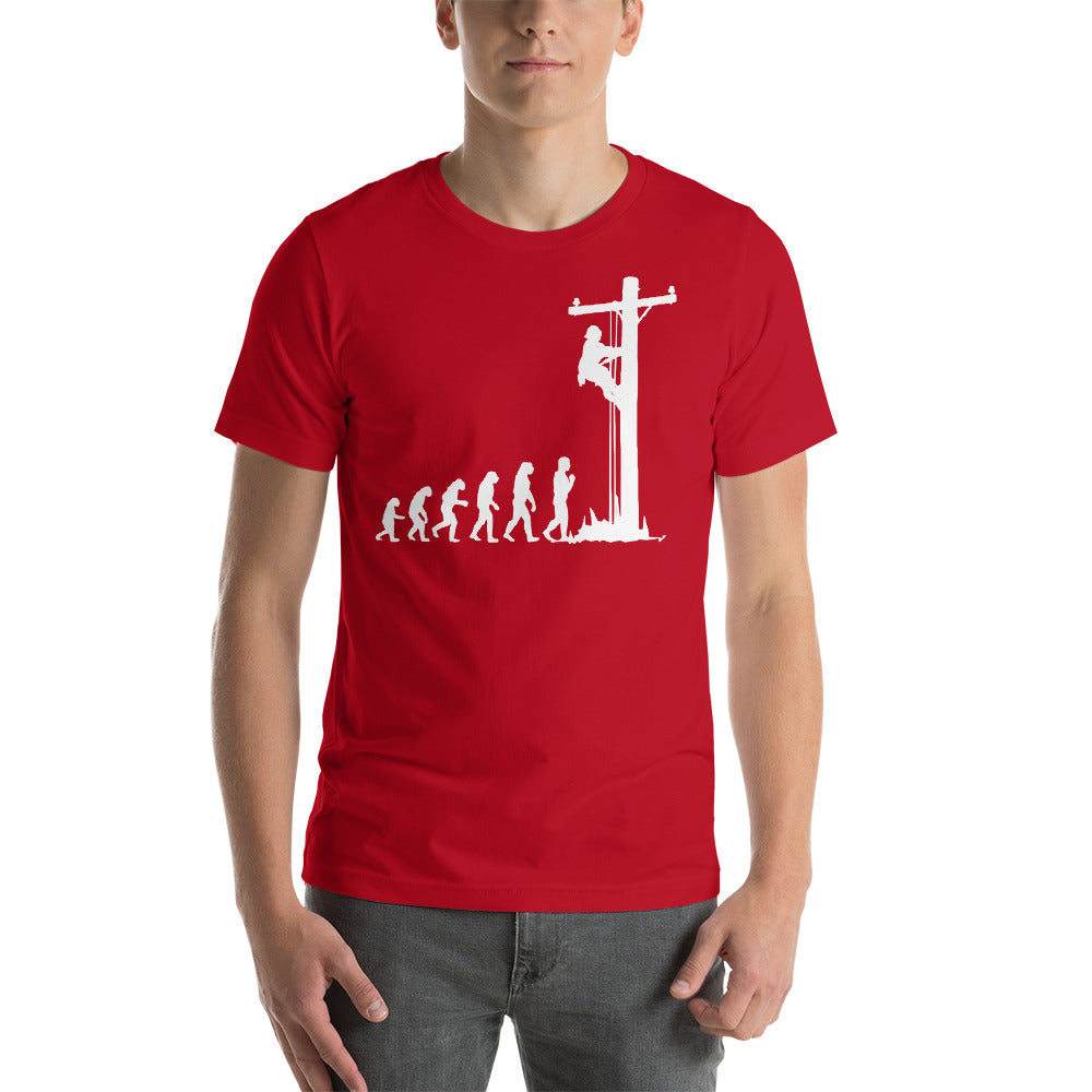 Camiseta unisex de manga corta Evolución Celador de Líneas