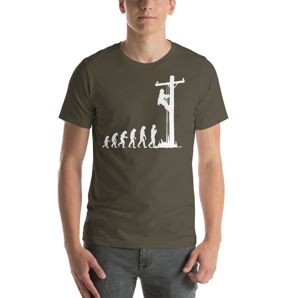 Camiseta unisex de manga corta Evolución Celador de Líneas