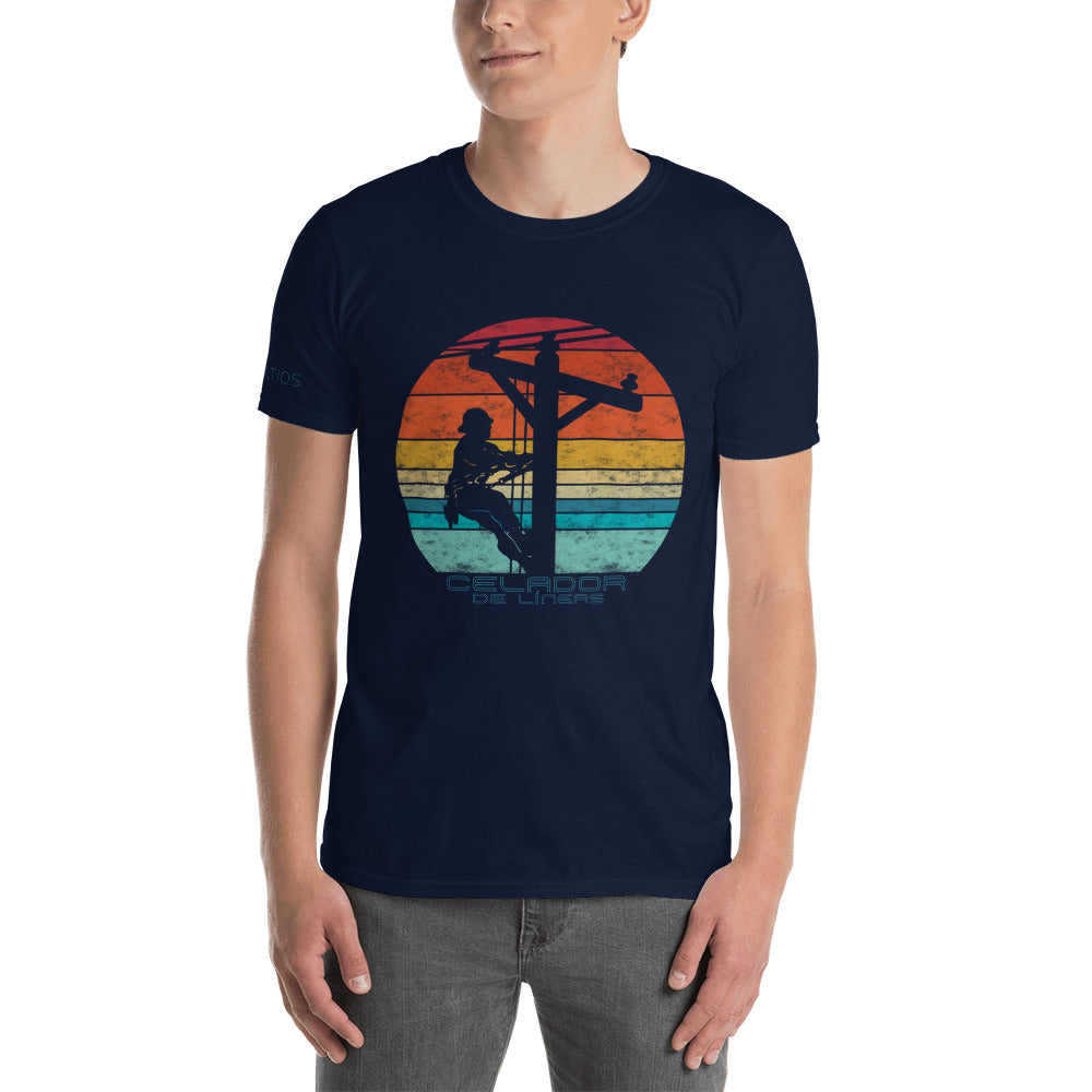 Camiseta unisex Atardecer Celador Líneas