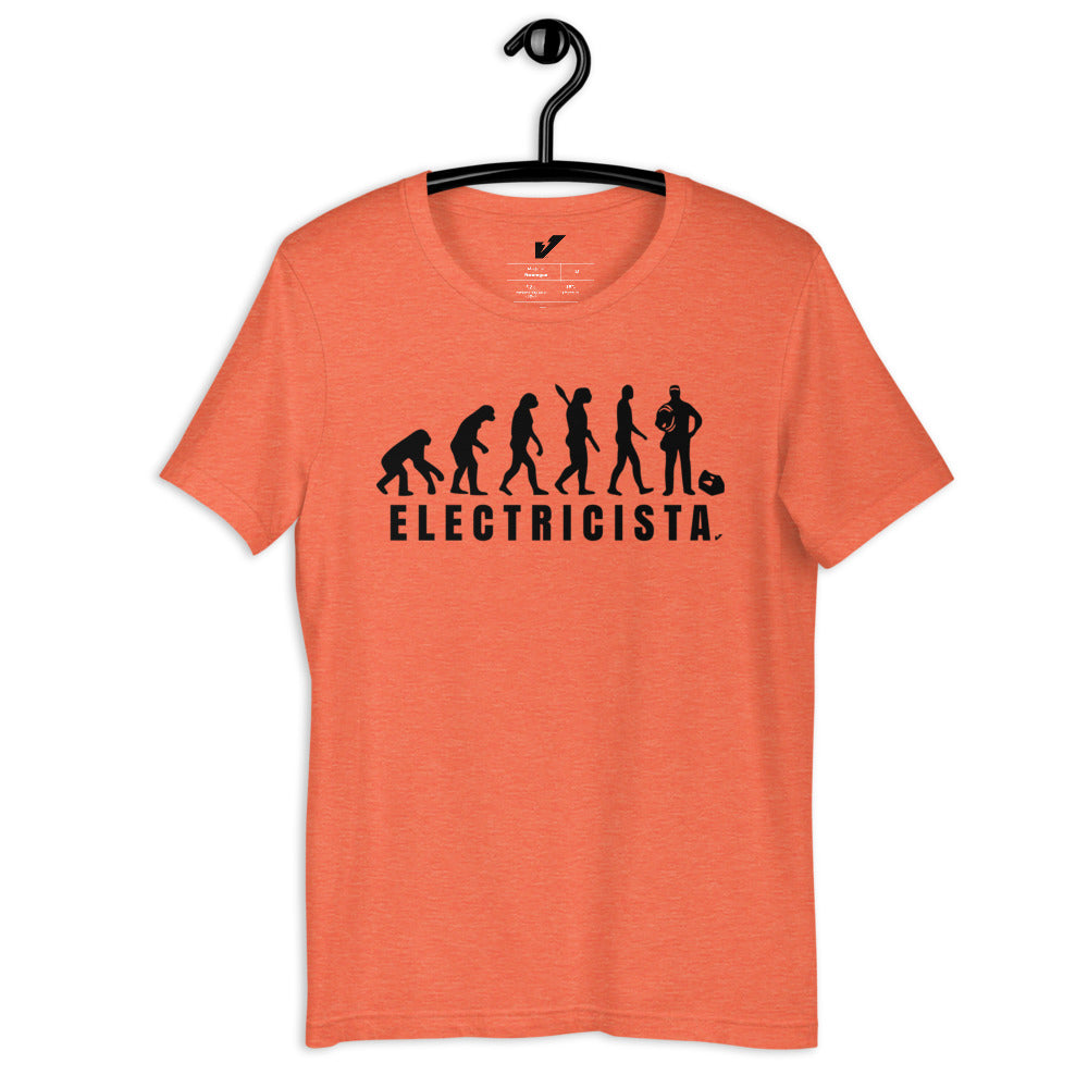 CAMISETA UNISEX MANGA CORTA EVOLUCIÓN DEL ELECTRICISTA BLK