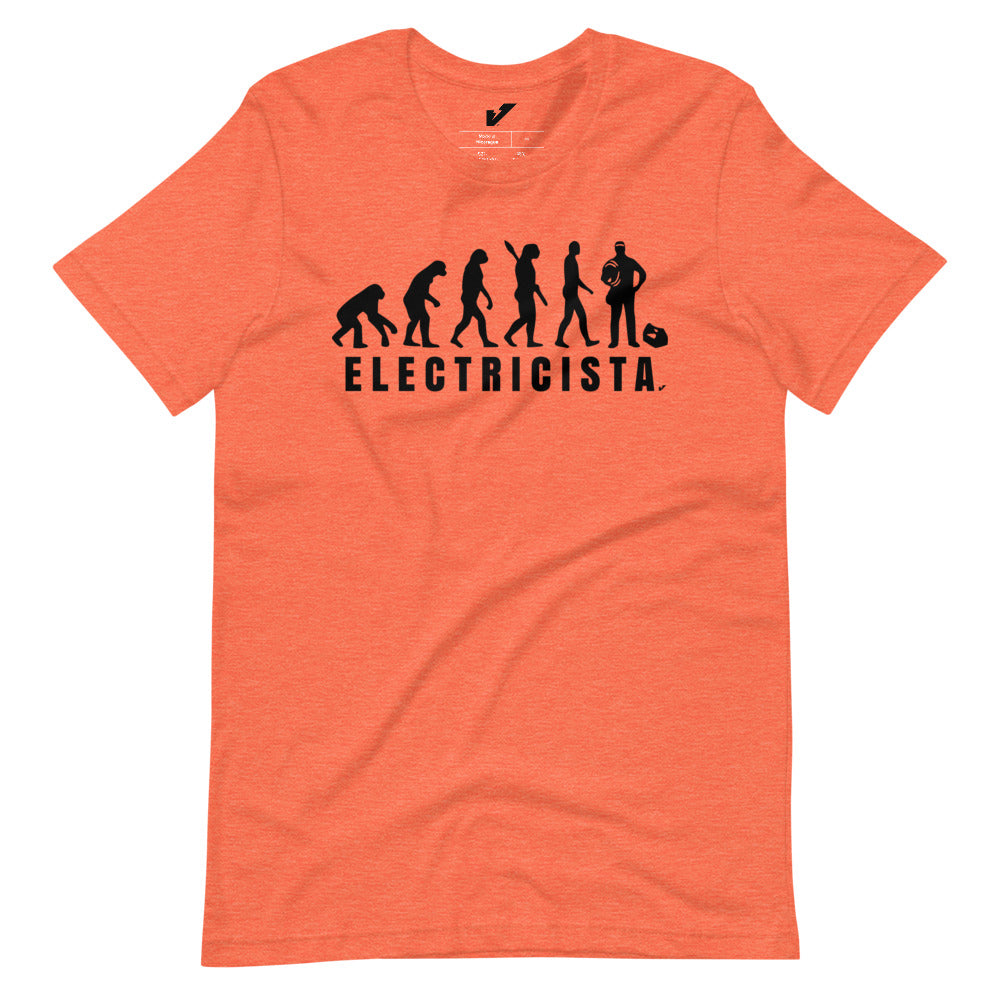 CAMISETA UNISEX MANGA CORTA EVOLUCIÓN DEL ELECTRICISTA BLK