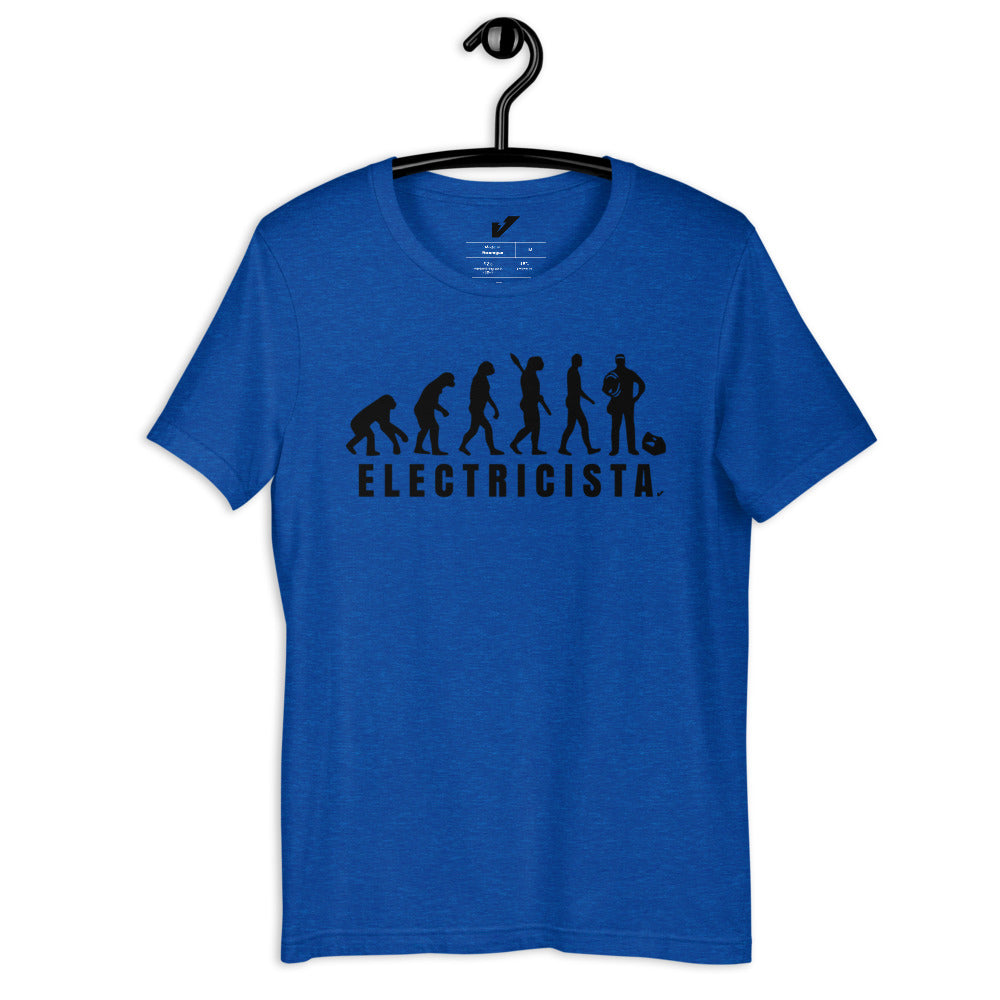 CAMISETA UNISEX MANGA CORTA EVOLUCIÓN DEL ELECTRICISTA BLK
