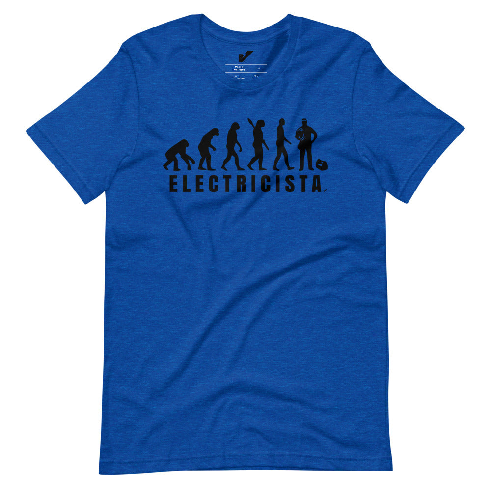 CAMISETA UNISEX MANGA CORTA EVOLUCIÓN DEL ELECTRICISTA BLK