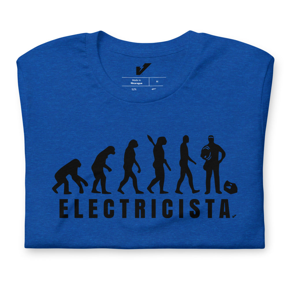 CAMISETA UNISEX MANGA CORTA EVOLUCIÓN DEL ELECTRICISTA BLK