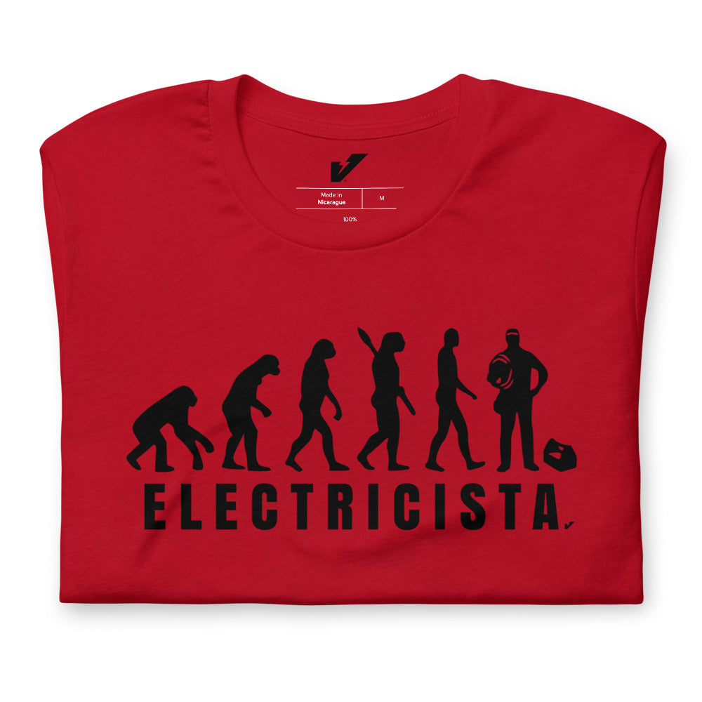 CAMISETA UNISEX MANGA CORTA EVOLUCIÓN DEL ELECTRICISTA BLK