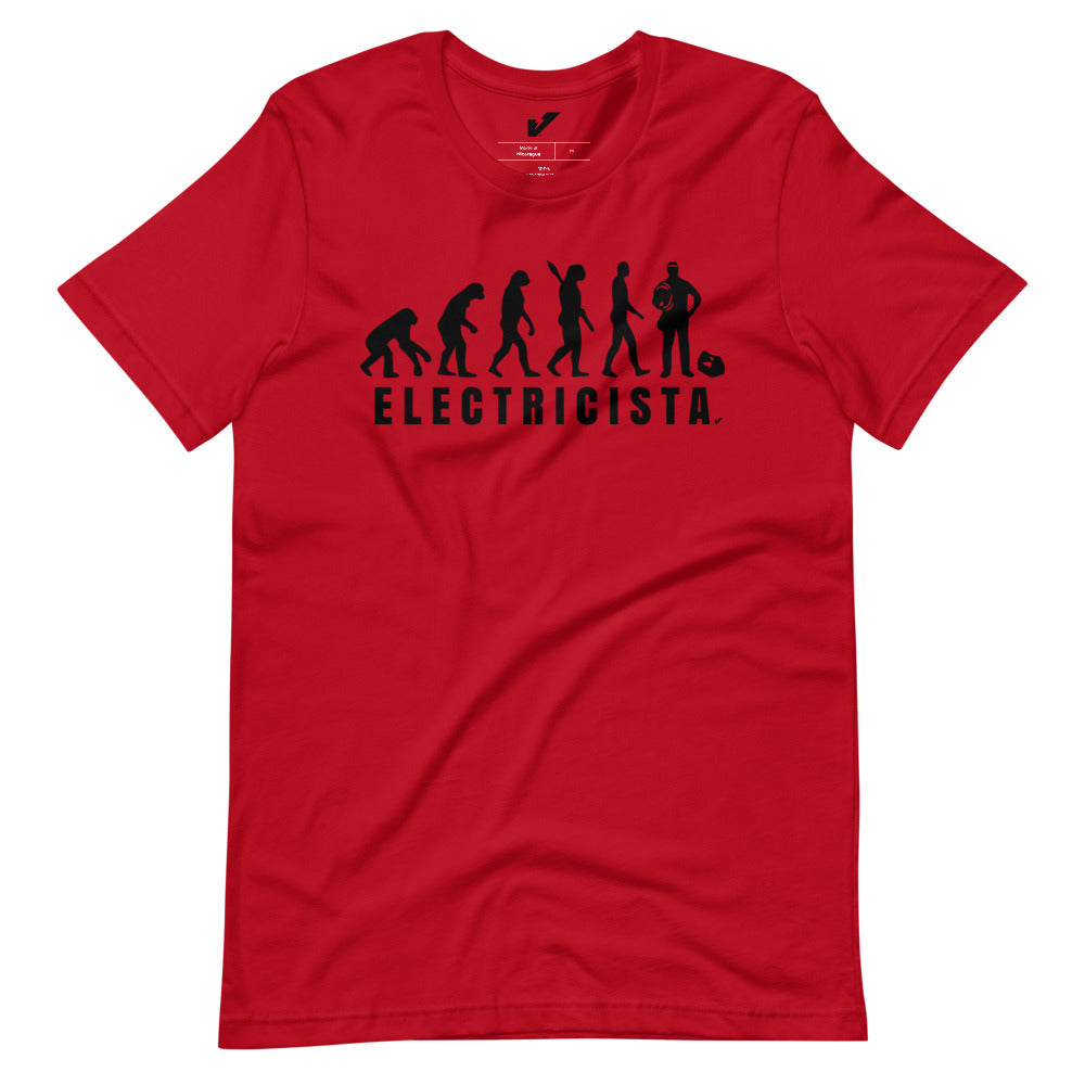CAMISETA UNISEX MANGA CORTA EVOLUCIÓN DEL ELECTRICISTA BLK