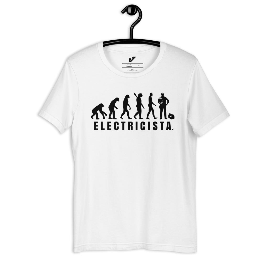 CAMISETA UNISEX MANGA CORTA EVOLUCIÓN DEL ELECTRICISTA BLK