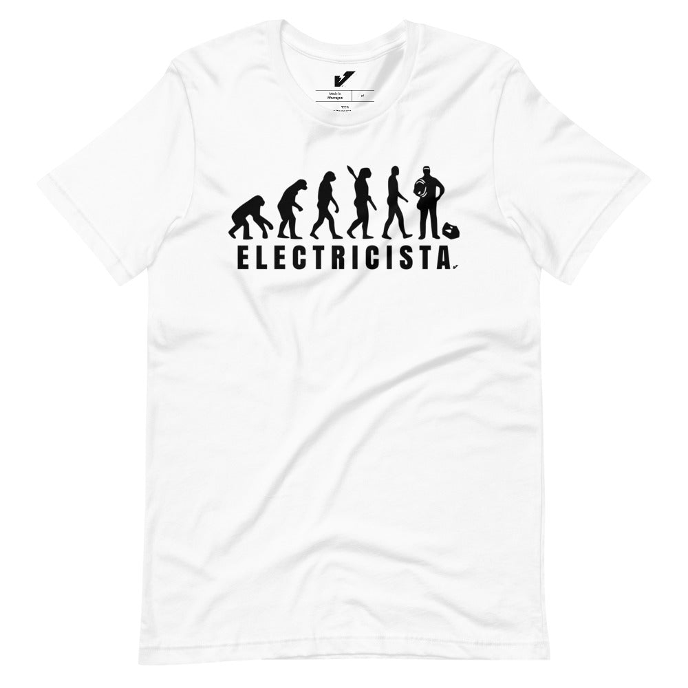 CAMISETA UNISEX MANGA CORTA EVOLUCIÓN DEL ELECTRICISTA BLK