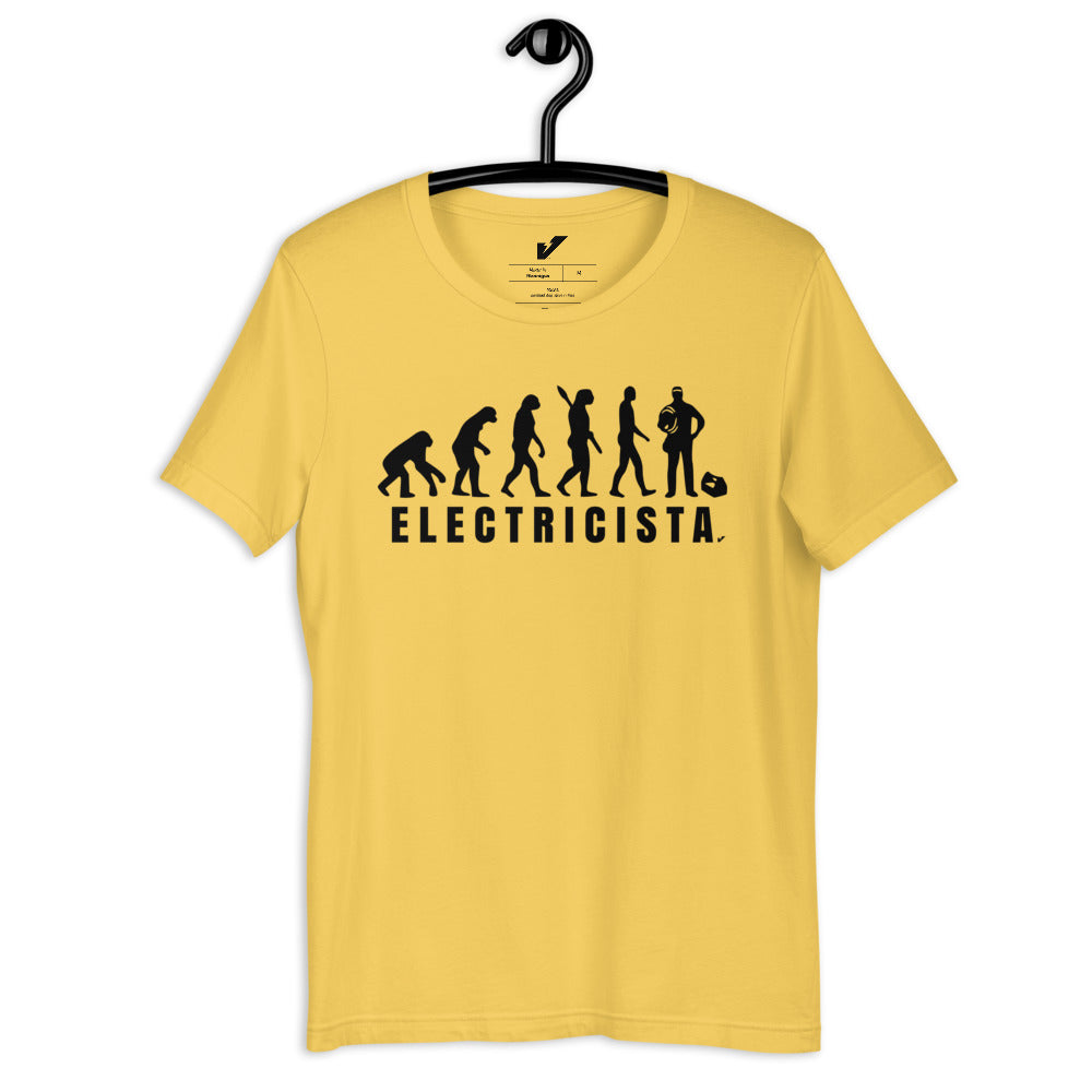 CAMISETA UNISEX MANGA CORTA EVOLUCIÓN DEL ELECTRICISTA BLK