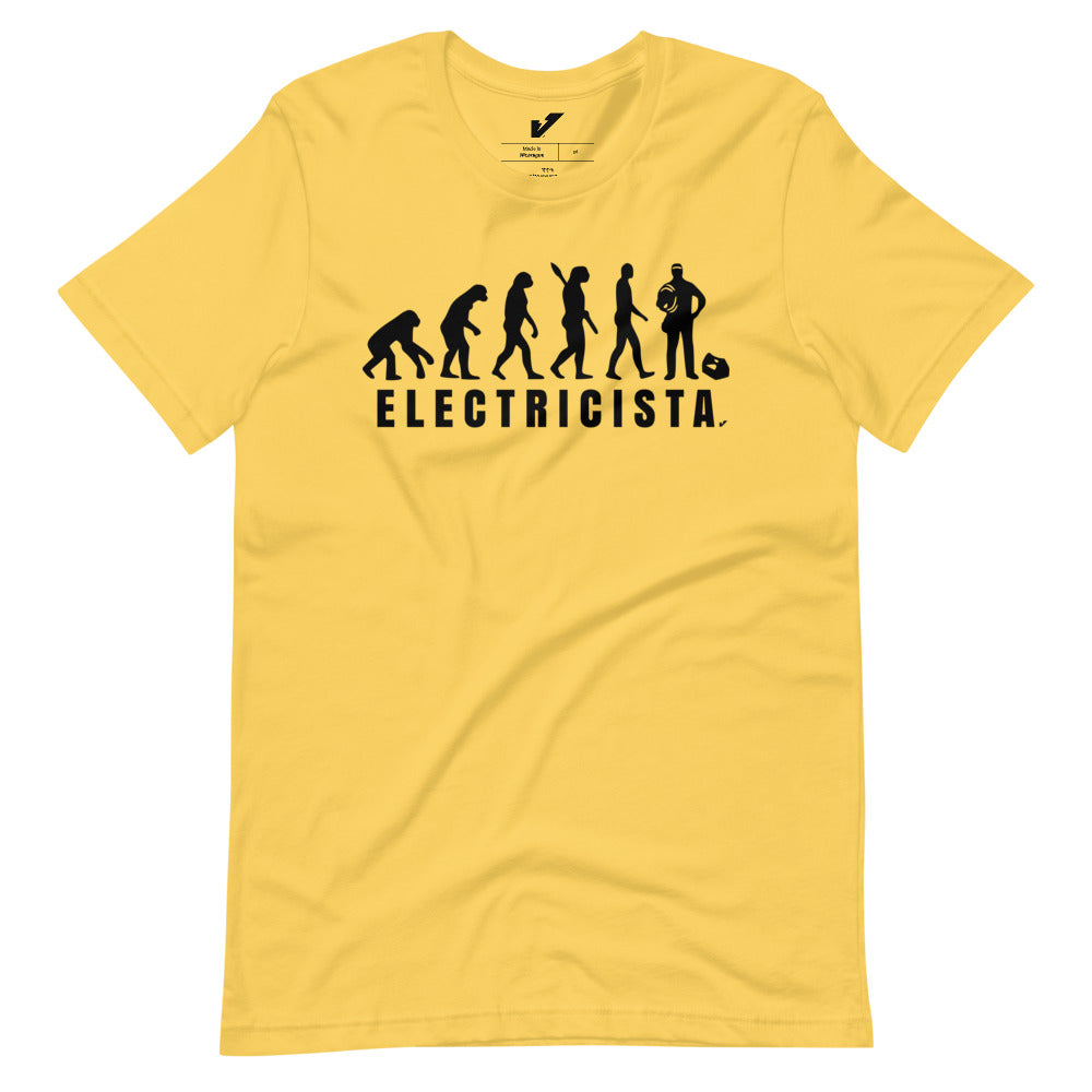 CAMISETA UNISEX MANGA CORTA EVOLUCIÓN DEL ELECTRICISTA BLK