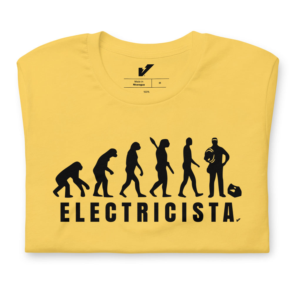CAMISETA UNISEX MANGA CORTA EVOLUCIÓN DEL ELECTRICISTA BLK