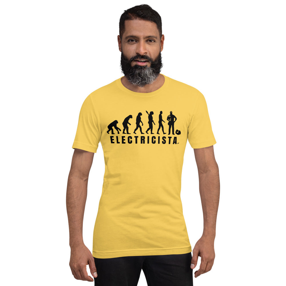 CAMISETA UNISEX MANGA CORTA EVOLUCIÓN DEL ELECTRICISTA BLK