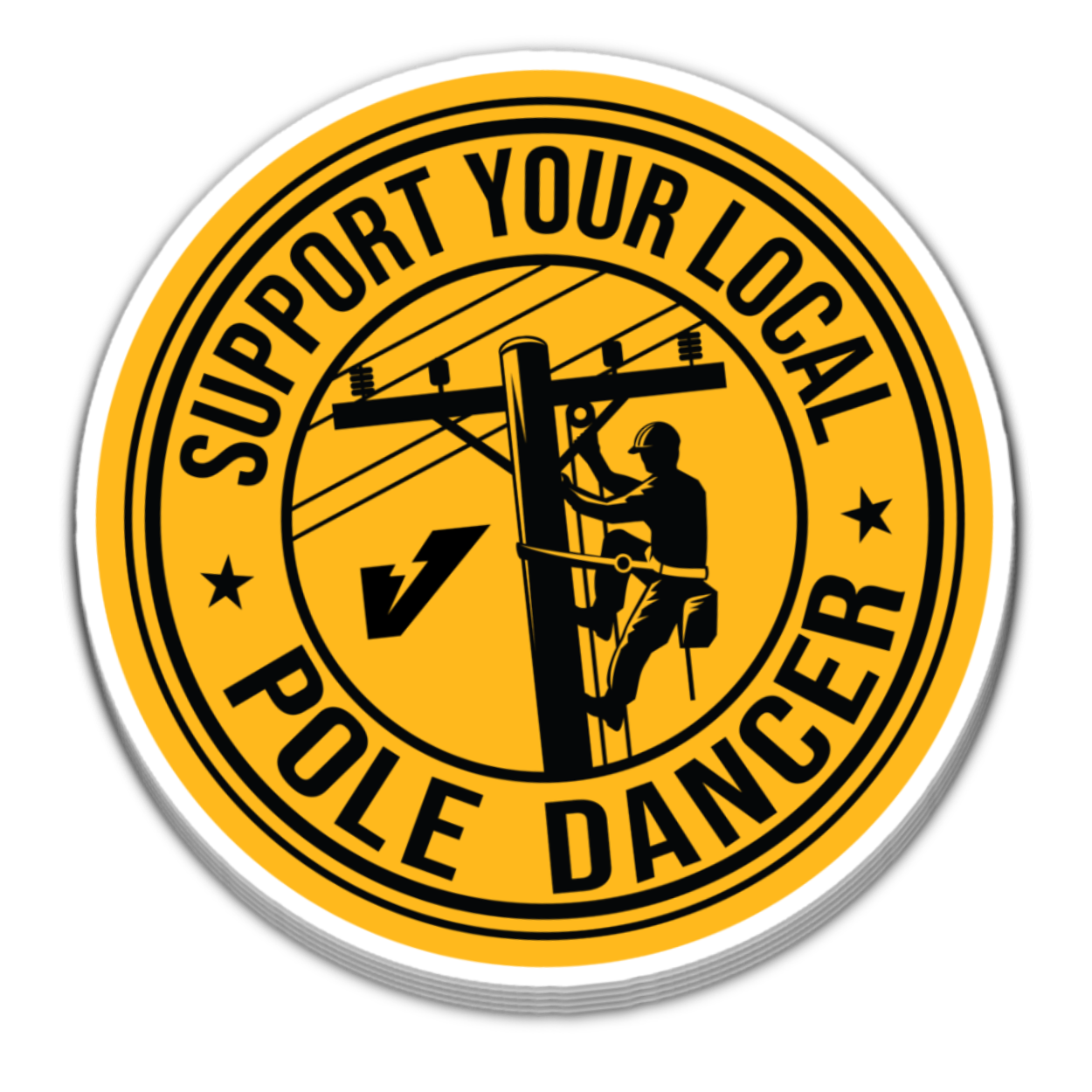 Support Your Local Pole Dancer Sticker 5.5 Inch Decal