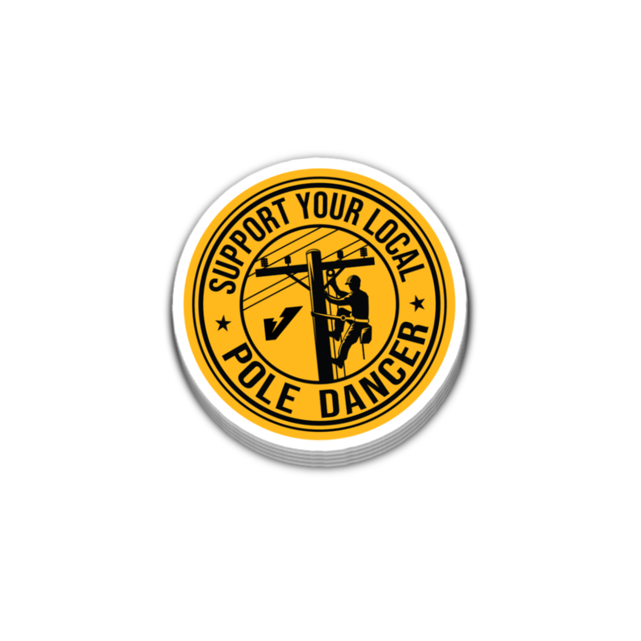 Support Your Local Pole Dancer Sticker 3 Inch Decal