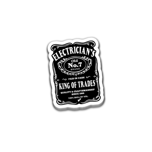 Electrician's Whiskey Label Sticker 3 Inch Decal