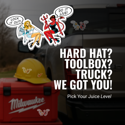 The Good and The Bad Angels Lock it or Do it Live Stickers