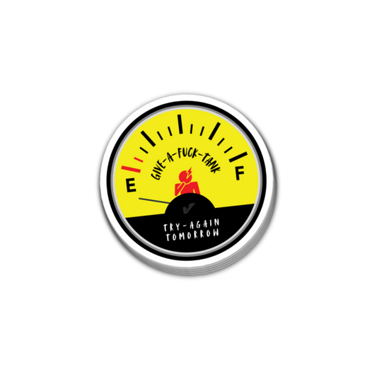 Give-A-F*ck Tank Sticker 3 Inch Decal