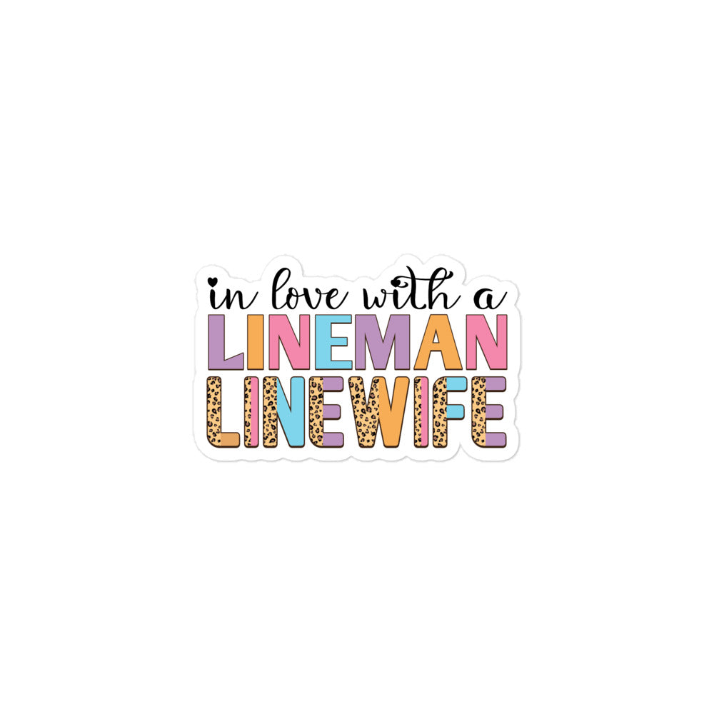 In Love with a Lineman Stickers