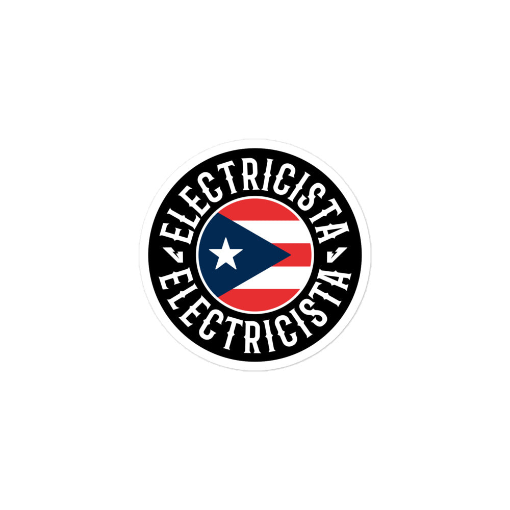 Electrician PR Flag Round Stickers