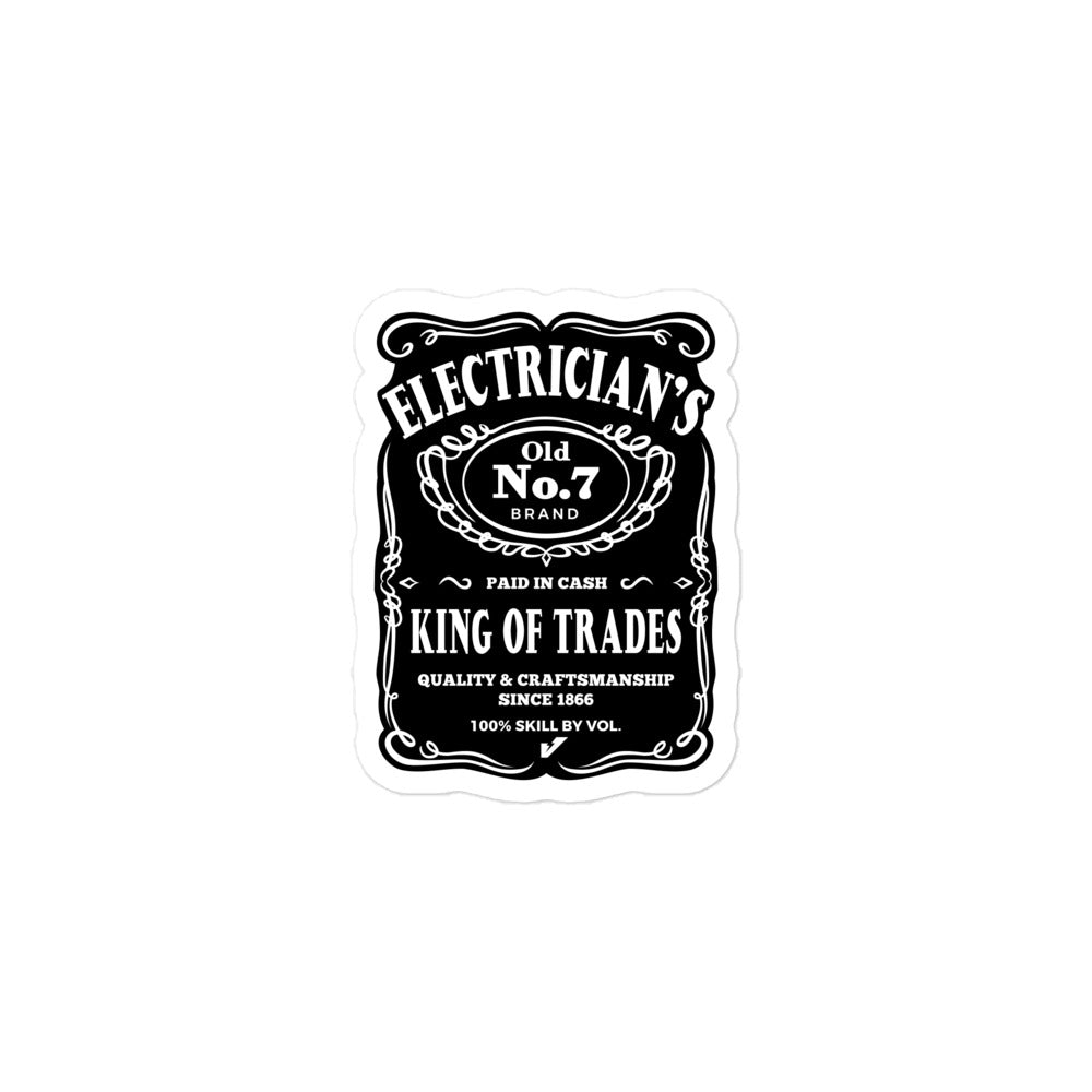 Electrician's Whiskey Label Sticker