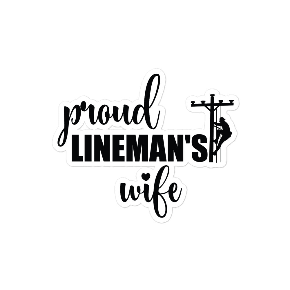 Proud Lineman's Wife Stickers