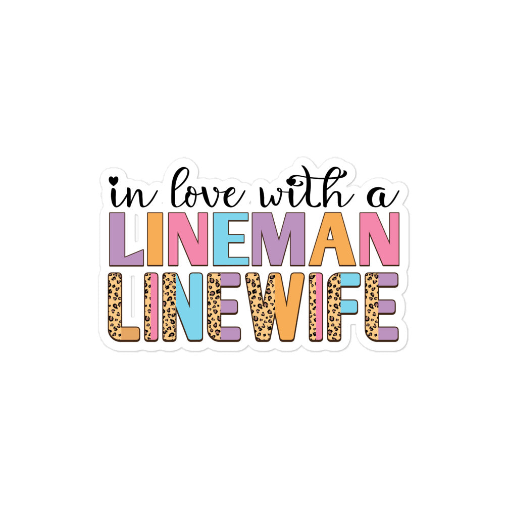 In Love with a Lineman Stickers