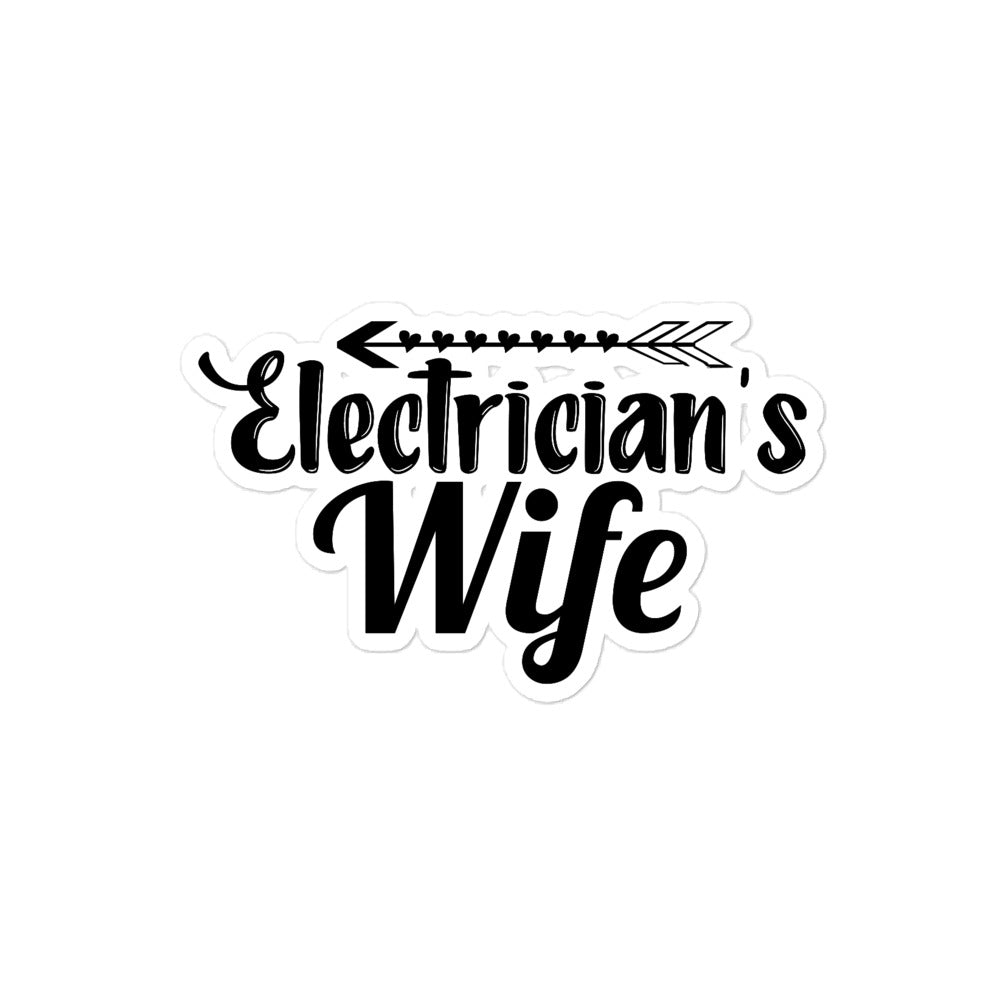 Electrician's Wife Love Arrow Stickers