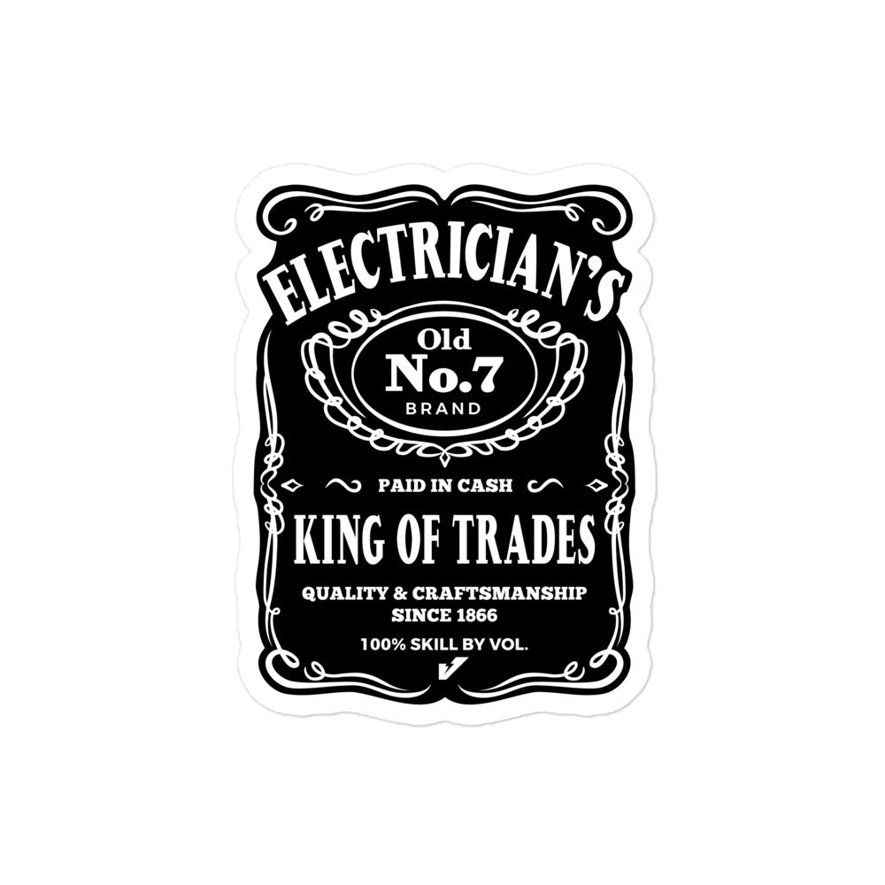 Electrician's Whiskey Label Sticker