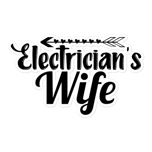 Electrician's Wife Love Arrow Stickers