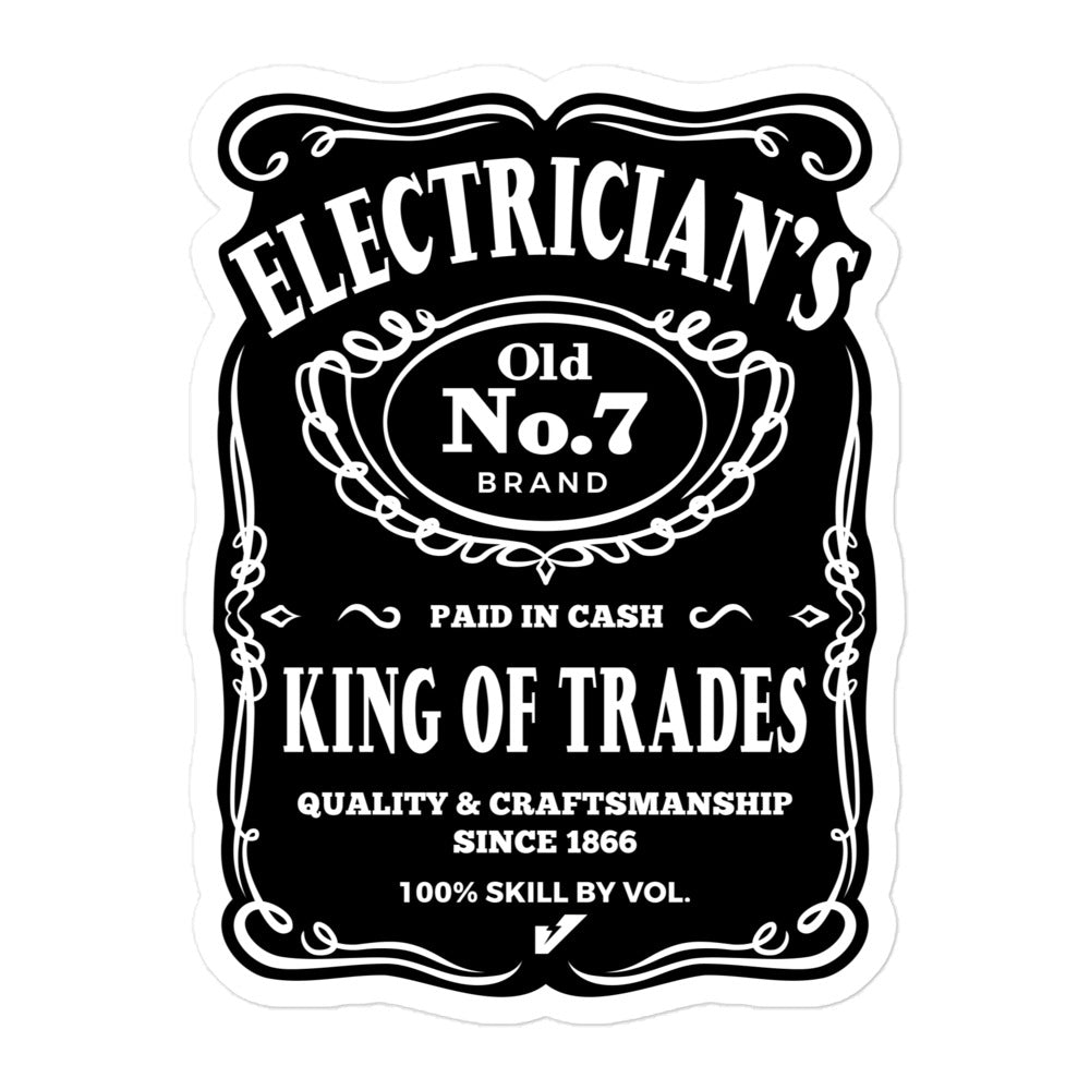 Electrician's Whiskey Label Sticker