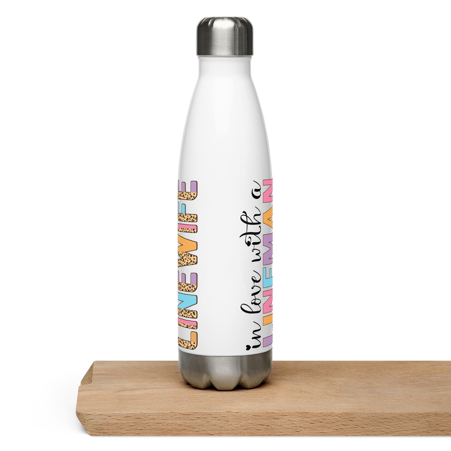 In love With a Lineman Stainless Steel Water Bottle