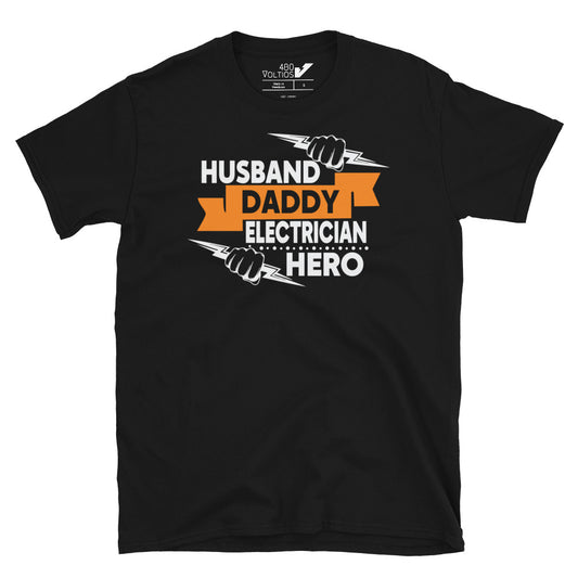 Husband Daddy Electrician Hero T-Shirt