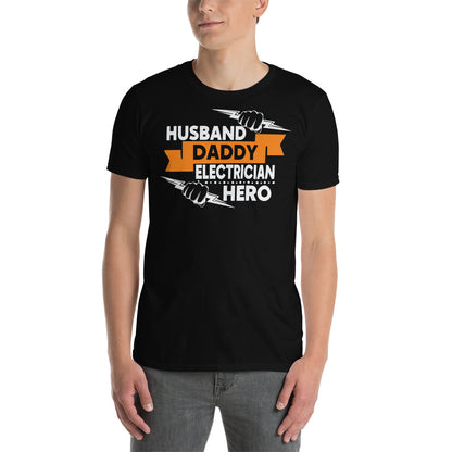 Husband Daddy Electrician Hero T-Shirt