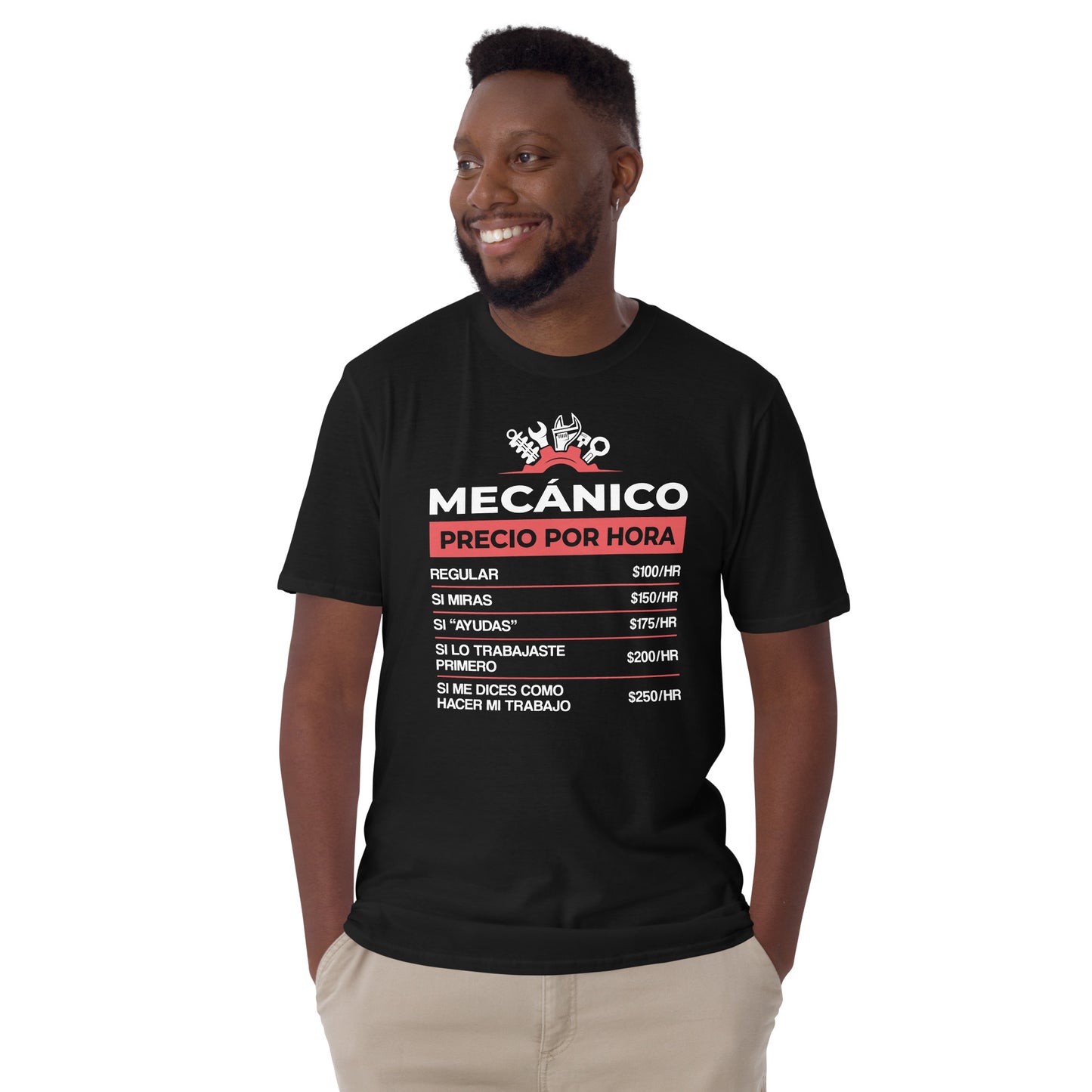 Mechanic Rate per Hour T-shirt Spanish